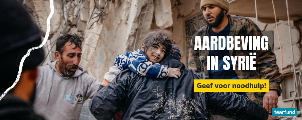 Aardbeving Syrië, geef voor noodhulp