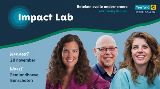Drie sprekers van het Impact Lab