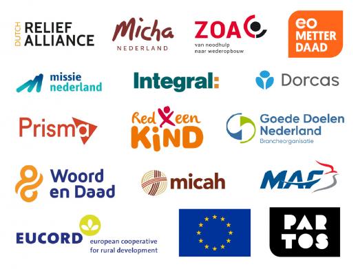 Logo's vredesopbouw Nederland en buitenland