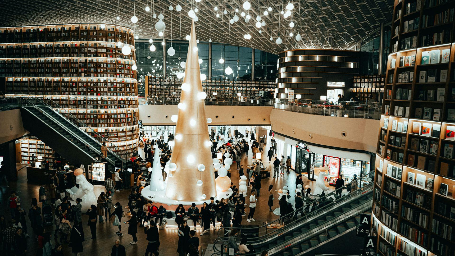 kerst in het winkelcentrum