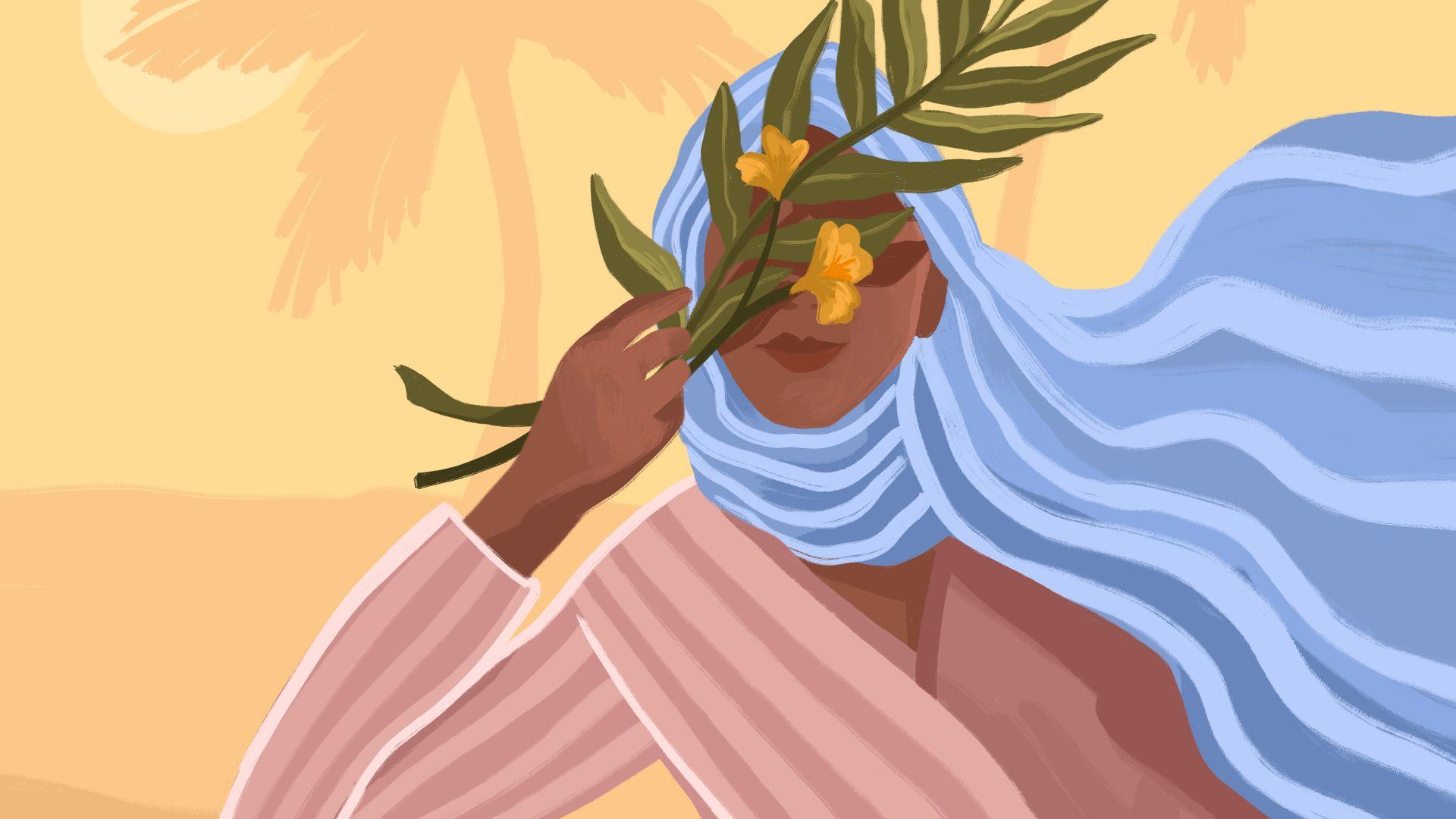 Sara illustratie vrouw Syrië