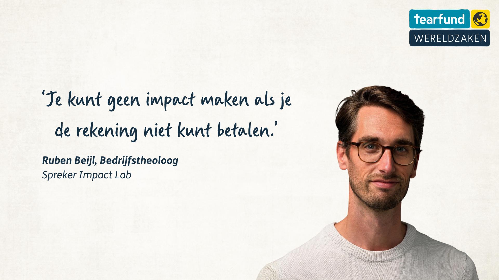 Ruben Beijl, spreker op Impact Lab