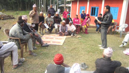 Groep mensen in Nepal