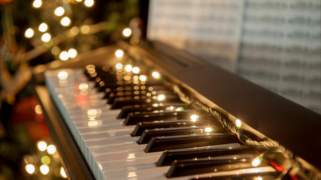 Piano met kerst
