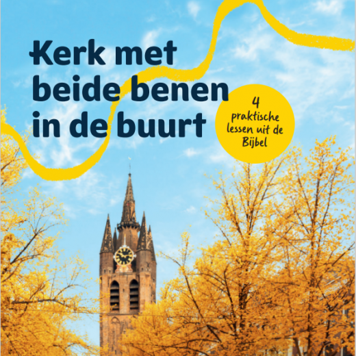 Boekje kerk met beide benen in de buurt