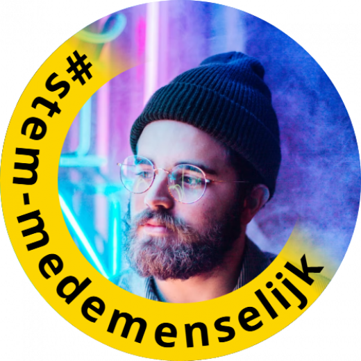 Stem medemenselijk frame socials