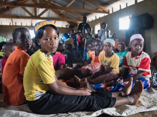 Opvang in een Congolese kerk