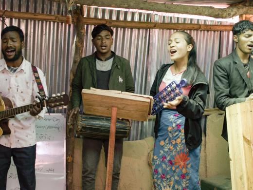 Kerkdienst in Myanmar