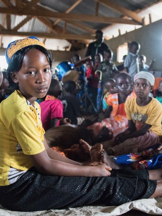 Opvang in een Congolese kerk