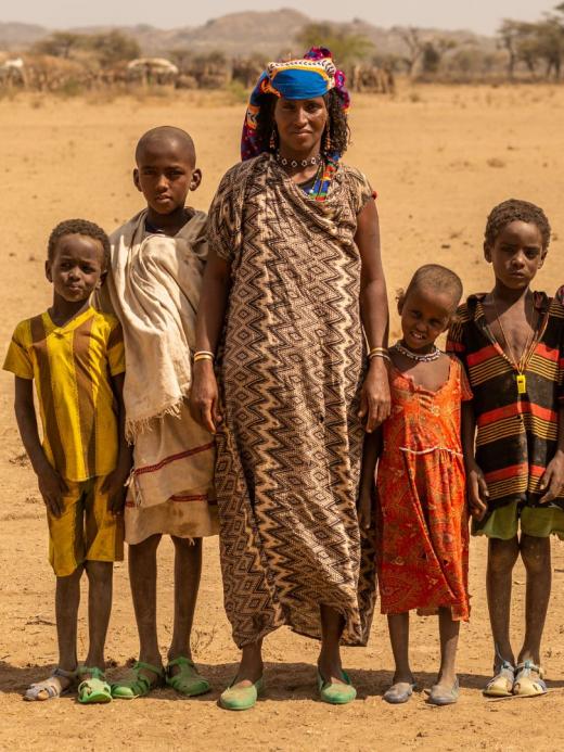 Ethiopie - moeder met haar kinderen