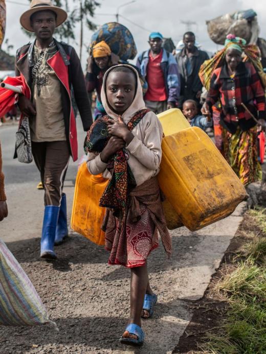 Mensen in Goma slaan massaal op de vlucht