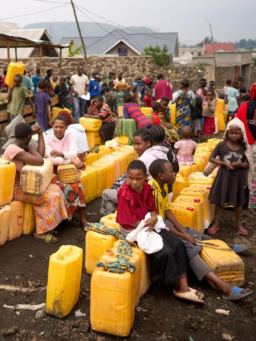 Noodhulp in Goma, DR Congo