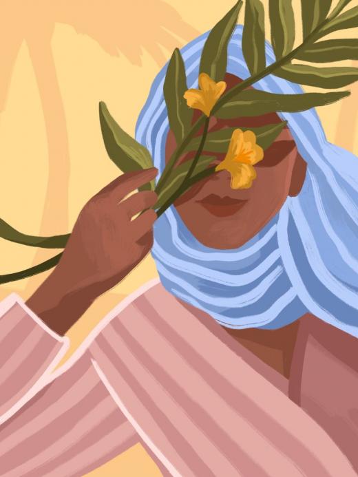 Sara illustratie vrouw Syrië